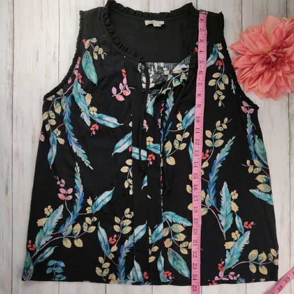Anthropologie Meadow Rue florla tie neck top a36 - Picture 6 of 8